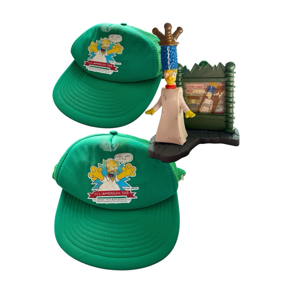 1990s Simpsons Painter Hat & ‘02 Marge Toy